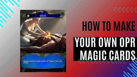 How to make your own cards for One Page Rules