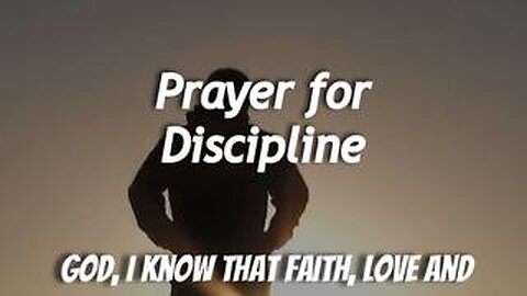 Prayer for Discipline