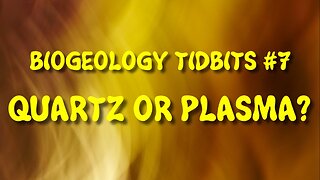 BIOGEOLOGY TIDBITS #7 - QUARTZ OR PLASMA?