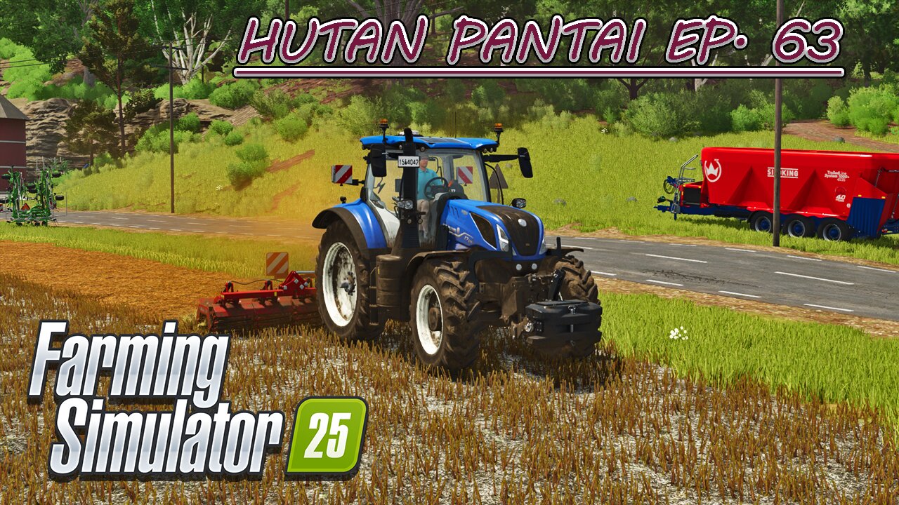 Loading Straw Bales. Spreading Lime & Mulching. | HUTAN PANTAI EP. 63 | Farming Simulator 25