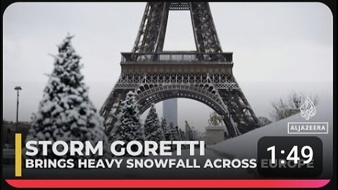 Storm Goretti brings heavy snowfall and icy conditions across Europe