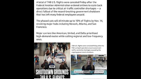 748 U.S. flights were canceled Friday after the FAA ordered airlines to scale back operations