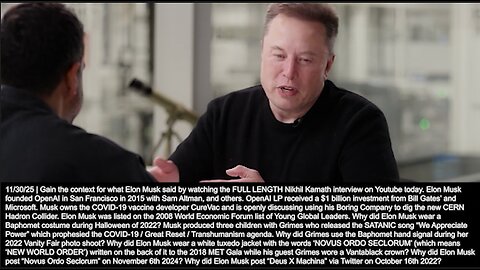 X.com | What Is Elon's Purpose for X.com? "I'm Building a More Efficient Money Database. I Like the Idea of Having a Unified App or Website...China Has This With WeChat." - Musk (11/30/25) "Maybe Half of the Global Financial Syste