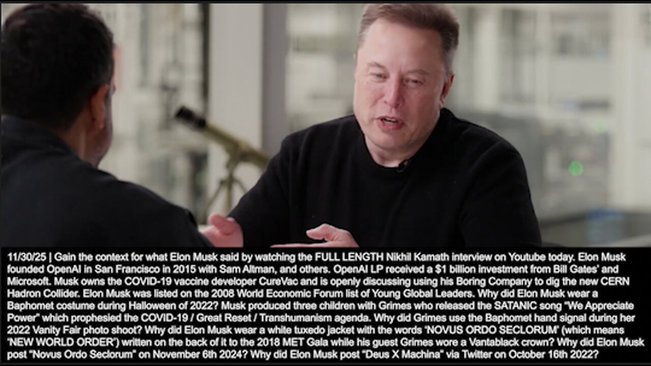 X.com | What Is Elon's Purpose for X.com? "I'm Building a More Efficient Money Database. I Like the Idea of Having a Unified App or Website...China Has This With WeChat." - Musk (11/30/25) "Maybe Half of the Global Financial Syste