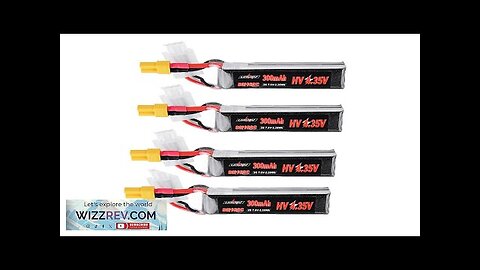 4Pcs URUAV 7.6V 300mAh 80C/160C 2S HV 4.35V Lipo Battery XT30 Plug Review