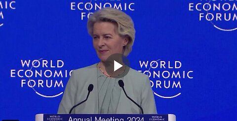 "This is a time to build trust." Ursula von der Leyen, speaking at the WEF...
