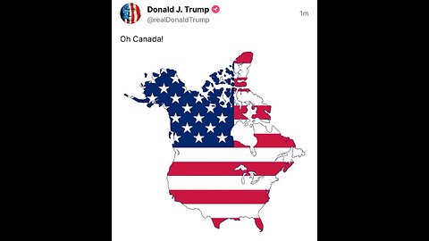 Trump Map of USA with Canada does viral