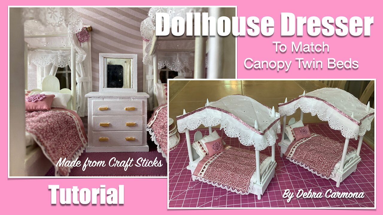 Simple Dollhouse Dresser With a Mirror