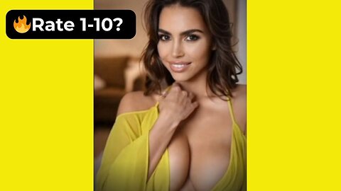 🔥 Rate Her Chest in This Yellow Open-Bust Top 1-10? 😍 Supermodel 4K