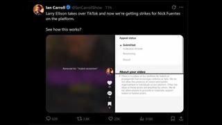 Larry Ellison's Tiktok striking down Ian Carroll