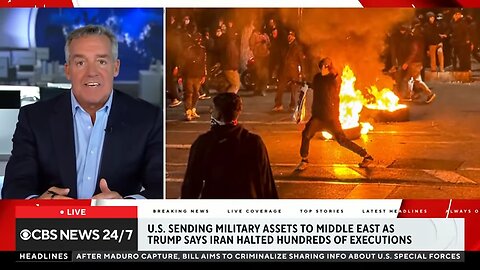 U.S. sending military assets to Middle East as Trump says Iran halted executions