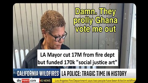 LA Mayor cut 17M from fire dept but funded 170k “social justice art”