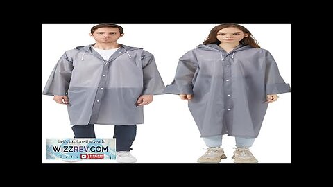 Rain Ponchos Raincoats for Adults Women Reusable Rain Jacket Coats with Hood Review