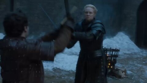 Arya Stark Fights Brienne of Tarth | Game of Thrones | Max