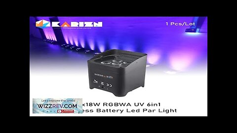 0 Tax 1Pcs Led Par Light 6x18W RGBWA UV Color Battery Powered Review