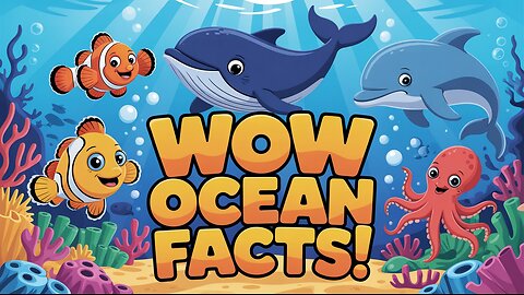 Wow Ocean Facts for Kids 🌊 | Fun 3D Sea Animals Learning Video | Amazing Marine Life