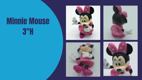 Disney PVC Figures Set of 5 Mickey Minnie Goofy Donald Pluto Cake Toppers Pretend Play