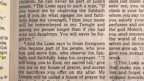 Sabbath Isaiah 56