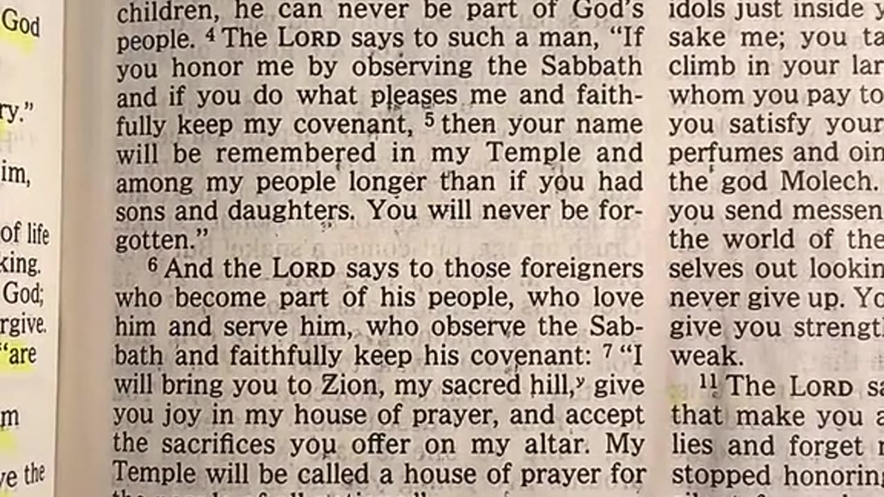 Sabbath Isaiah 56