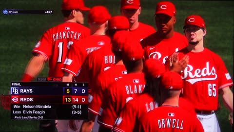 MLB The Show: Cincinnati Reds vs Tampa Bay Rays (S8 G46 Hulse 3 HRs)