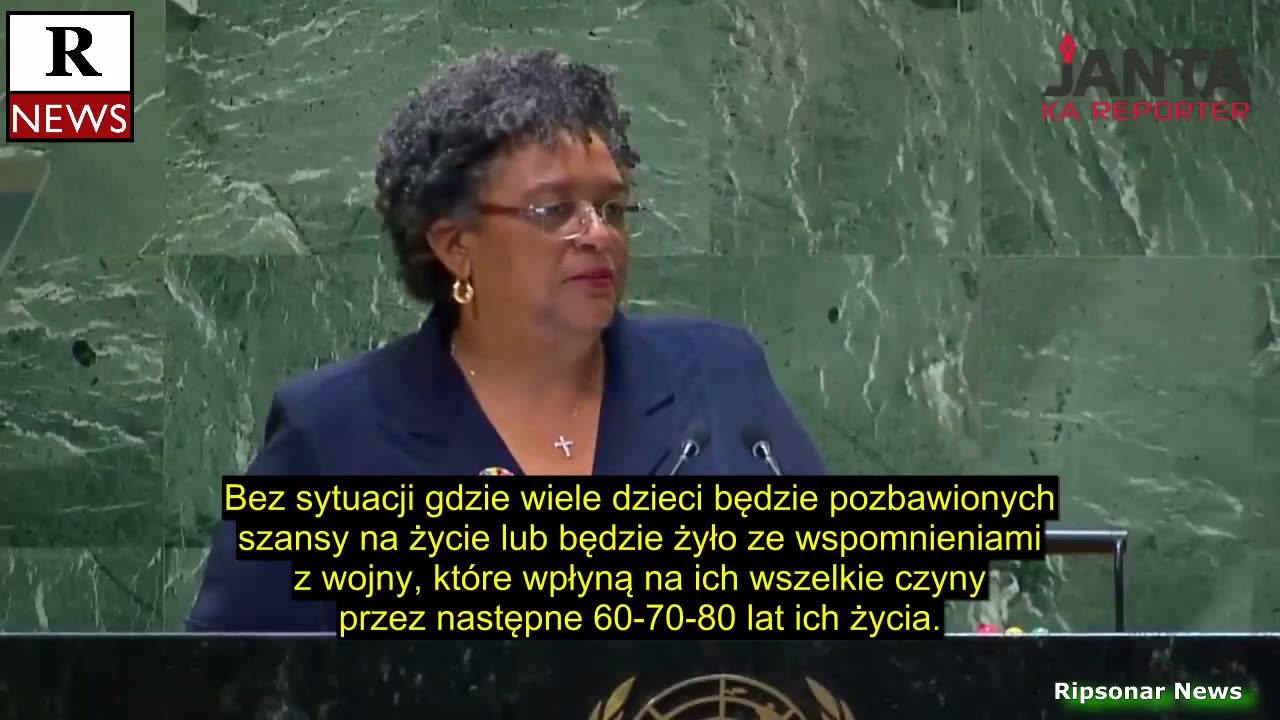 Premier Barbados o globalnym pokoju, Netanjahu i wolnej Palestynie [ONZ 2024] RipsonarNews