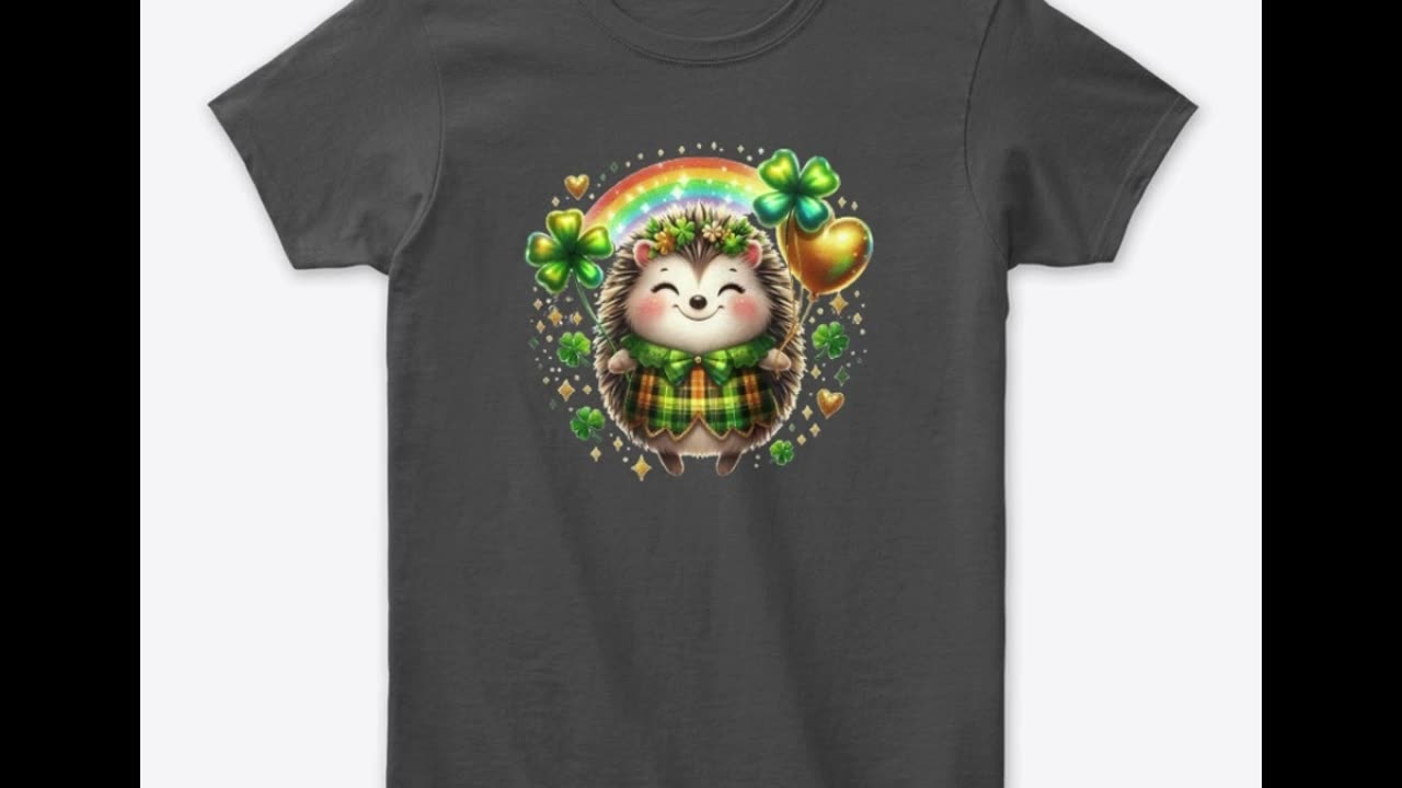 Happy St Patrick's Day hedgehog T-Shirt - Women's Classic Tee