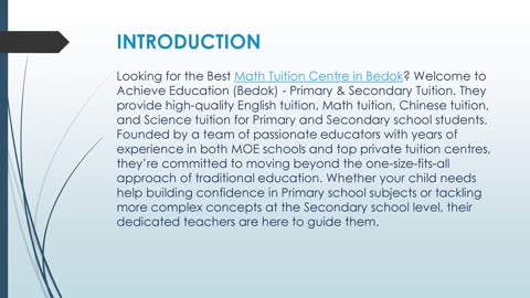 Best Math Tuition Centre in Bedok