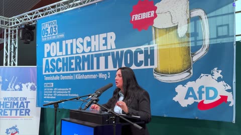 Demmin - Steffi Burmeister mit Ihrer Rede 05-03-2025