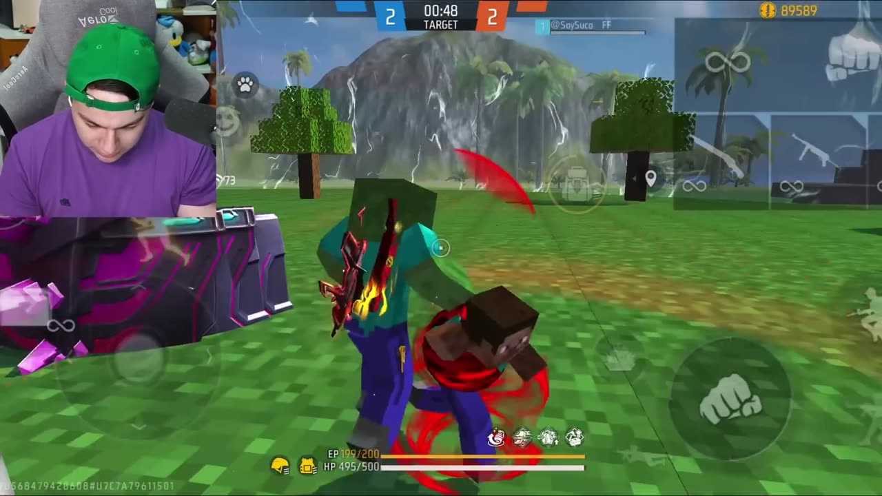 I PLAYED MINECRAFT INSIDE FREE FIRE for the FIRST TIME 😱 (EPIC Crossover!)