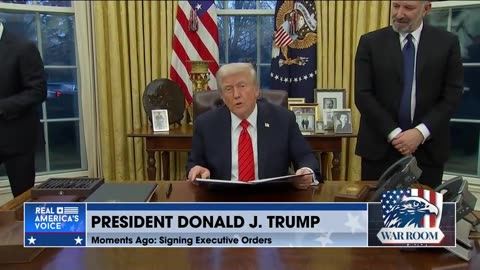 "President Donald J. Trump Signs Executive Orders Live From The Oval Office"