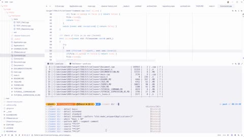 cleaner and the "dir" command