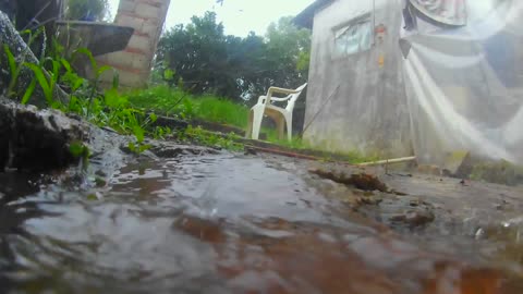 Disfruten el chapoteo del agua en un charquito - Tacuarembó 28/12/2025