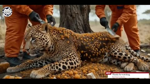 LEOPARD_Infested_with_Millions_of_Parasites_Rescued_by_Courageous_Team.(360p)