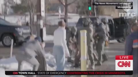 28 minutes into the "town hall", CNN airs the January 13th video of Alex Pretti.