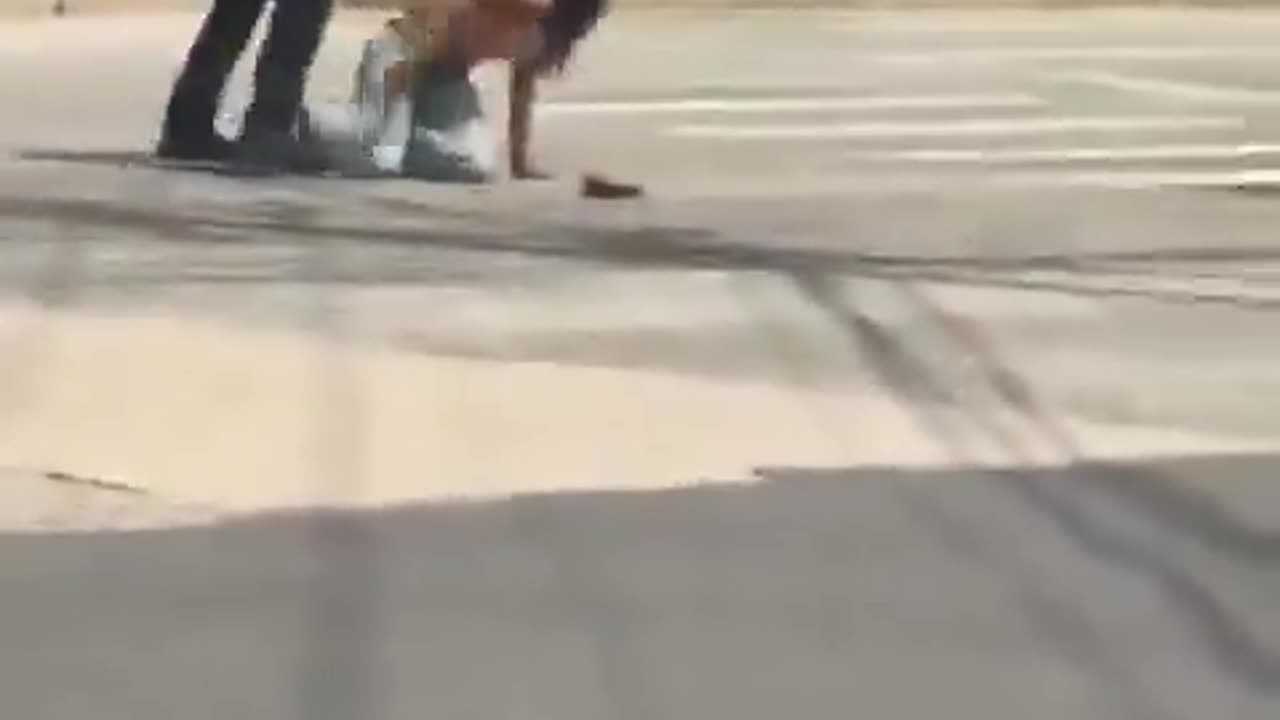 Woman finds out why you don't point a gun at police, Instant Karma