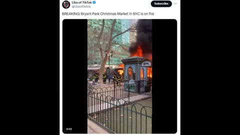 Someone Is Setting New York's Christmas Markets On Fire! (Video)!