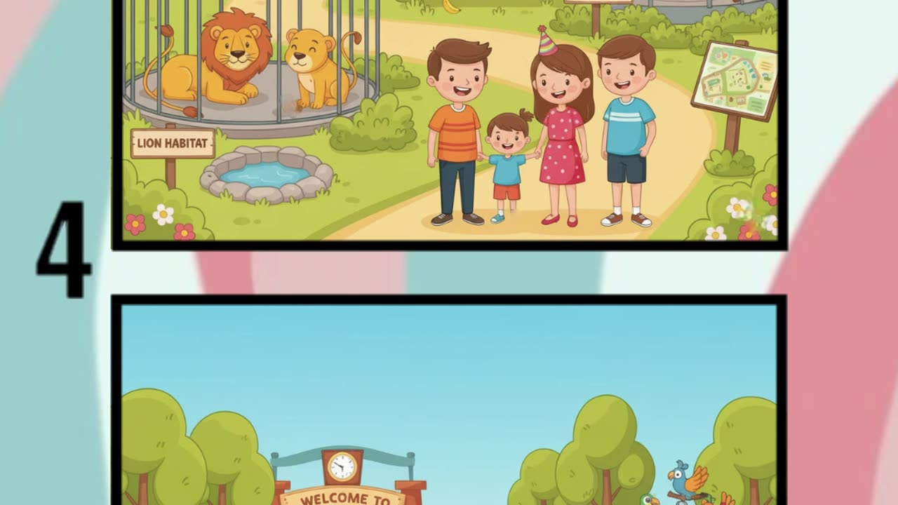 Zoo Adventure 🦁🐵 | Can You Spot the Differences?