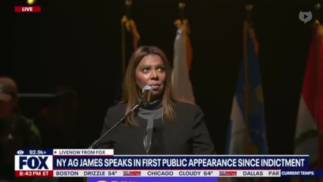 Letitia James makes her first public appearance since her indictment