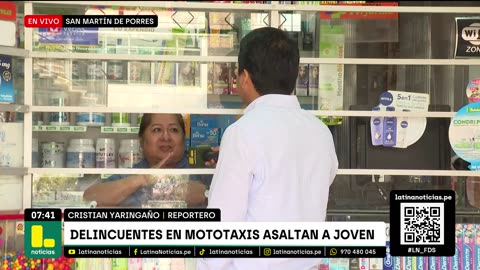 Lo asaltan para robarle todo: Delincuentes en mototaxi roban con golpes a joven y huyen del lugar