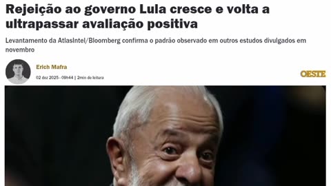 Agora é o gás: Rejeição ao governo Lula cresce e volta a ultrapassar avaliação positiva. Ele irá tentar te enganar novamente, nada é de graça tudo têm seu custo. Abra o olho!