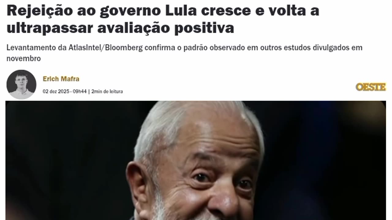 Agora é o gás: Rejeição ao governo Lula cresce e volta a ultrapassar avaliação positiva. Ele irá tentar te enganar novamente, nada é de graça tudo têm seu custo. Abra o olho!