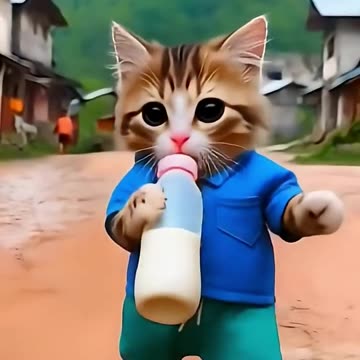 Beautiful cat going to school #funny #cute #cat #cartoon #shortsfeed #billi #comedy #viralshort