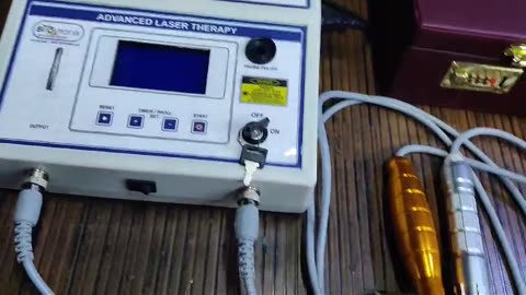 Physiotherapy LASER Therapy Device LCD Based Dual Probe Both Pointed and Cluster Probe Based