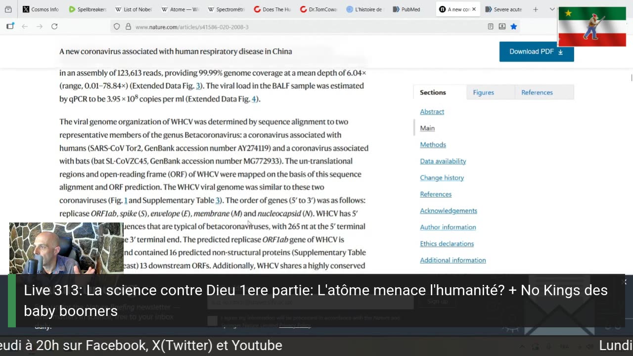 Live 313: La science contre Dieu 1ere partie: L'atôme menace l'humanité? + No Kings des baby boomers