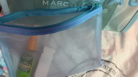 What's in my Marc Jacobs Pale Blue Mesh Tote Bag.