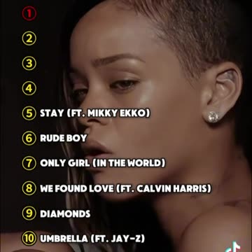Rihanna's top 10 famous music