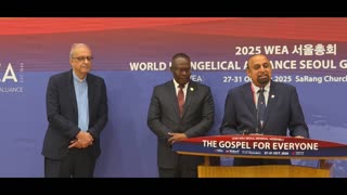 WEA 서울총회 3일차 기자회견 및 서울선언문 내용 발표/ 사랑의교회 국제회의실.25.10.29.