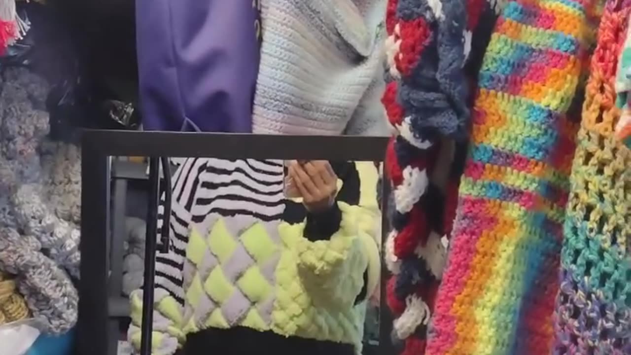 🎥🧶👕 Let's try on the Watching Me Knitted Sweater!