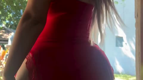 🍑 Big Booty Lady In Red 💯🔥