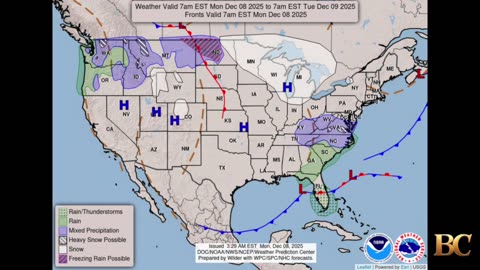 National Weather Forecast (December 8, 2025)